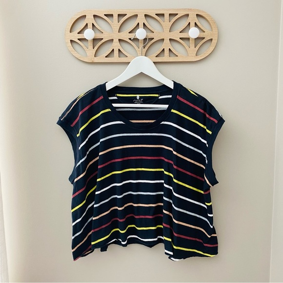 Free People Rising Tide Striped Tee Sz XS - Picture 1 of 10